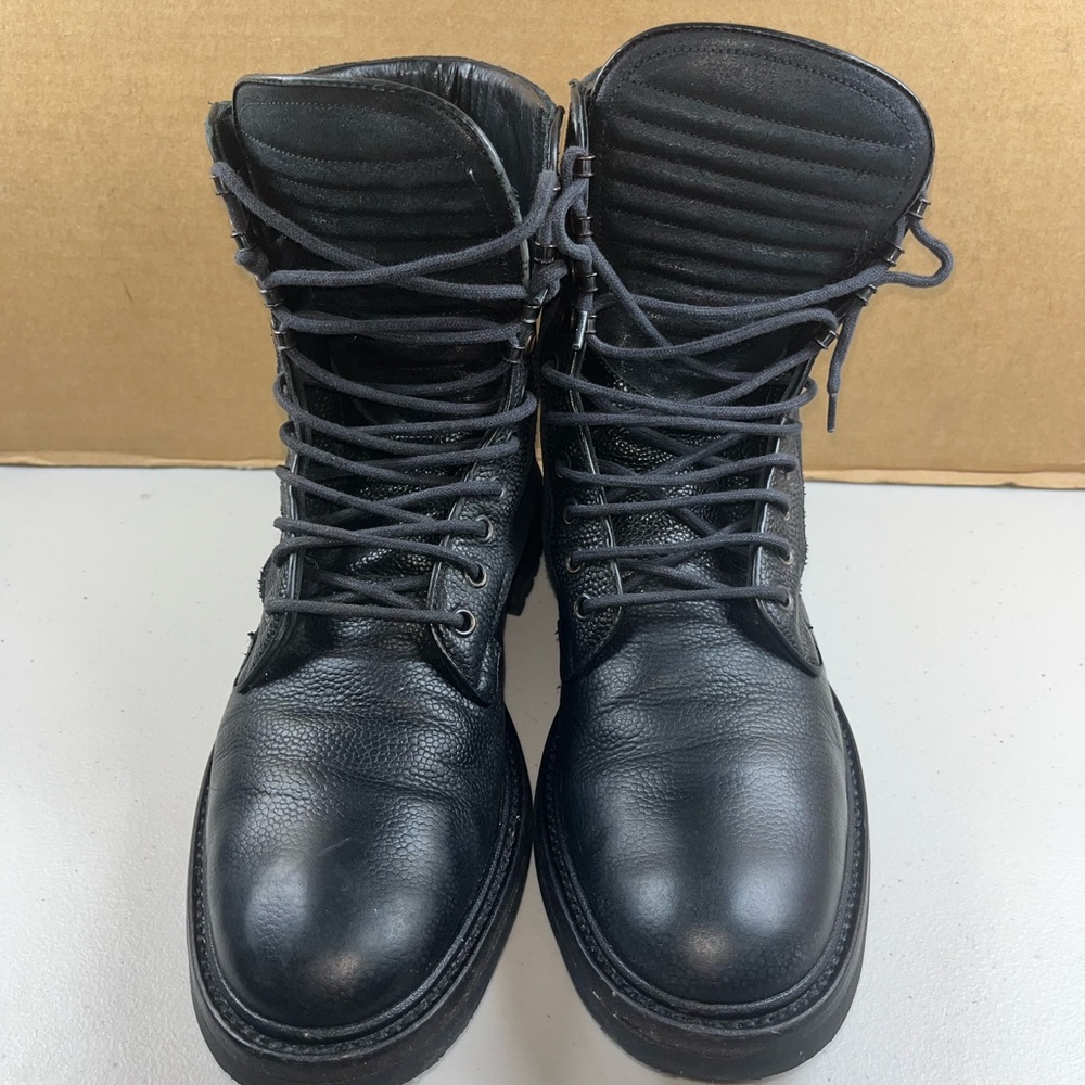 Men’s Rag & Bone Spencer Commando Black Leather Boot Size 10 (43) made in Italy - Picture 3 of 8